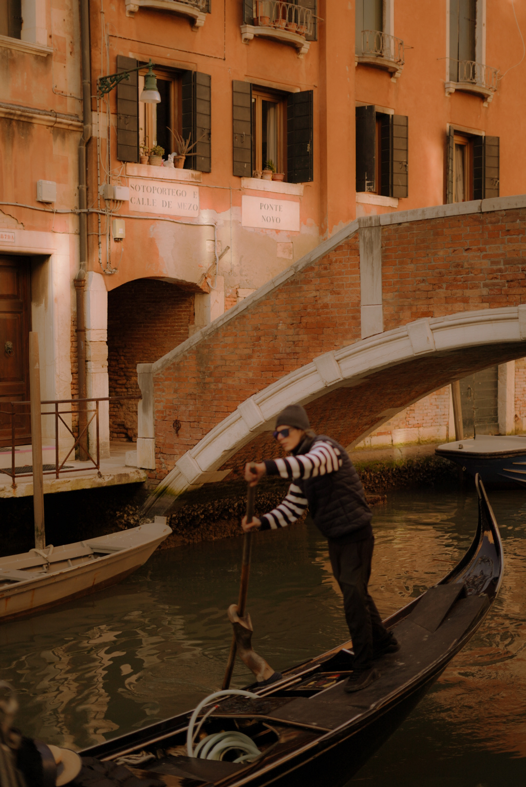 Gondola glidding in Venice