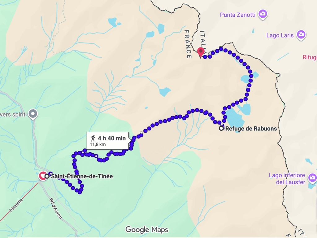 parcours refuge de rabuons mont ténibre